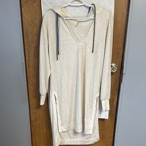 FP Movement by Free People Cream Hooded Dress